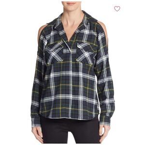 Sam Edelman Split Chiffon-Back Shirt